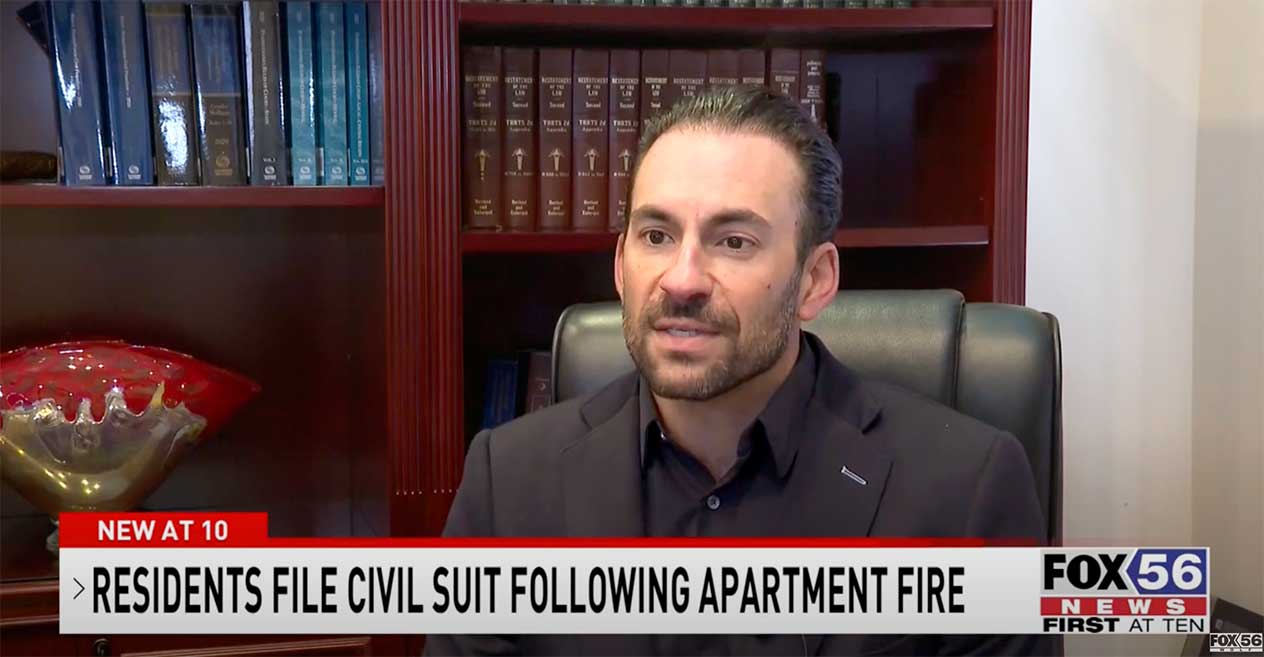 Jamie Anzalone Interview | Injured residents file lawsuit against B’Nai B’rith Apartments over ‘careless smoking’ fire | Anzalone & Doyle Trial Lawyers