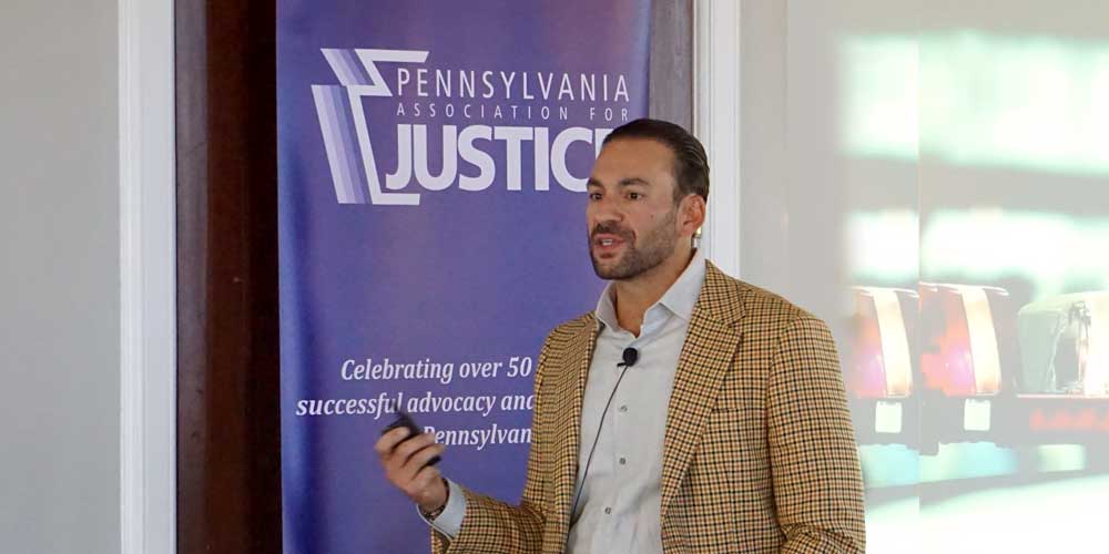 dump-truck-crash-litigation-PAJ-attorney-jamie-anzalone Attorney Jamie Anzalone spoke on Dump Truck Crash Litigation at PAJ's annual Truck Crash Seminar